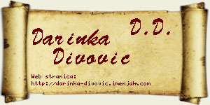 Darinka Divović vizit kartica